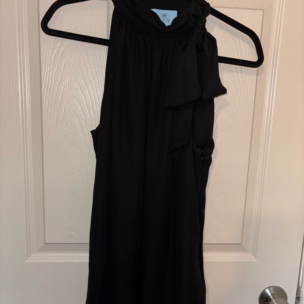 CeCe Black Sleeveless Top